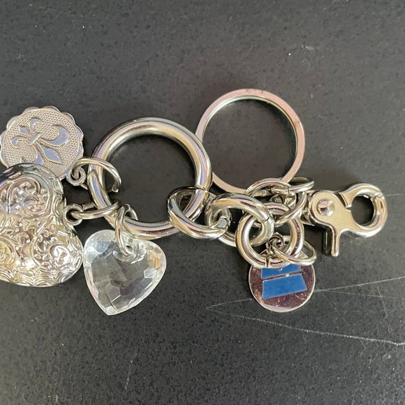 Kathy Van Zeeland Silver Tone Charm Key Chain - Picture 2 of 3